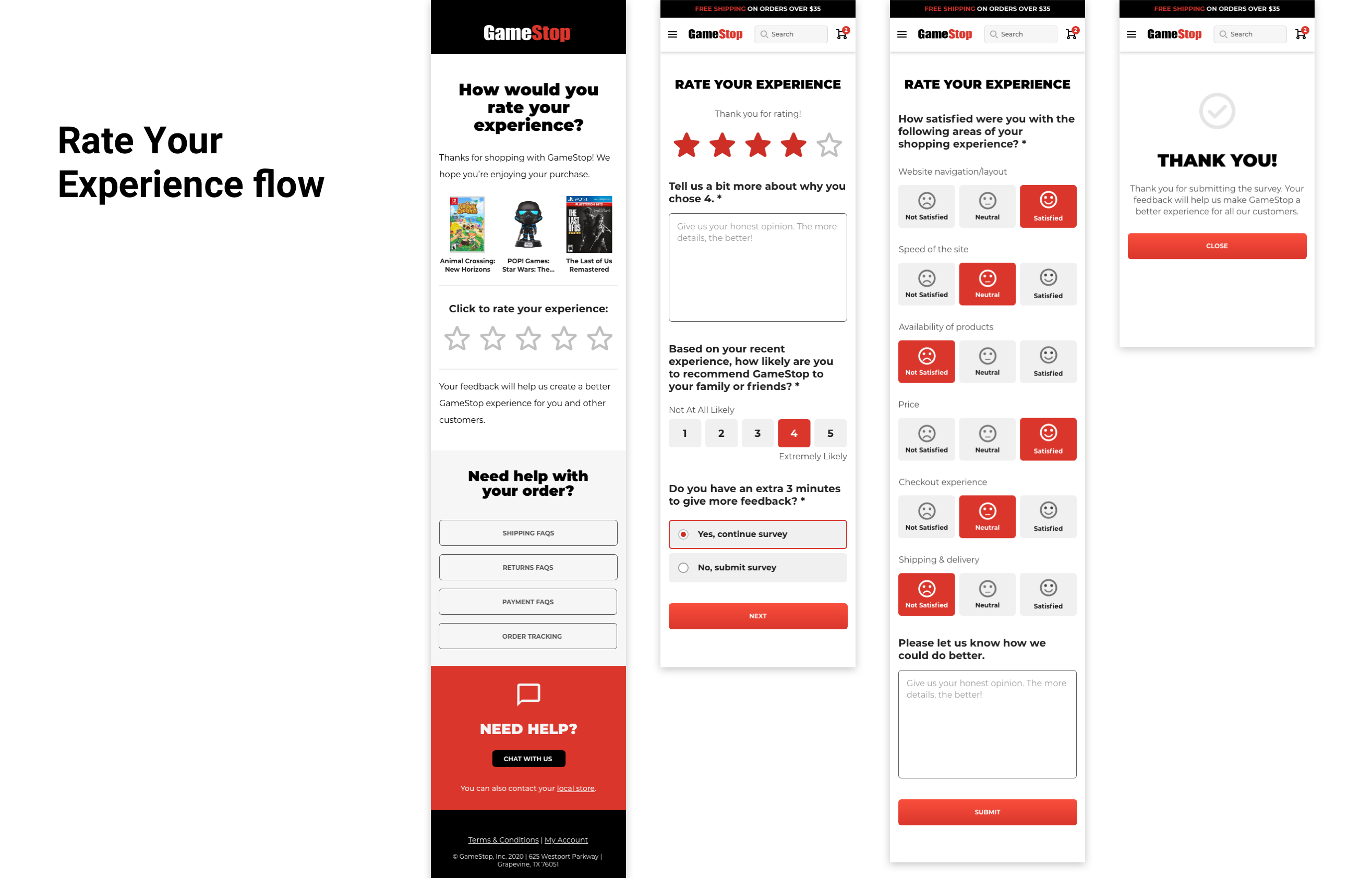 rate your experience flow